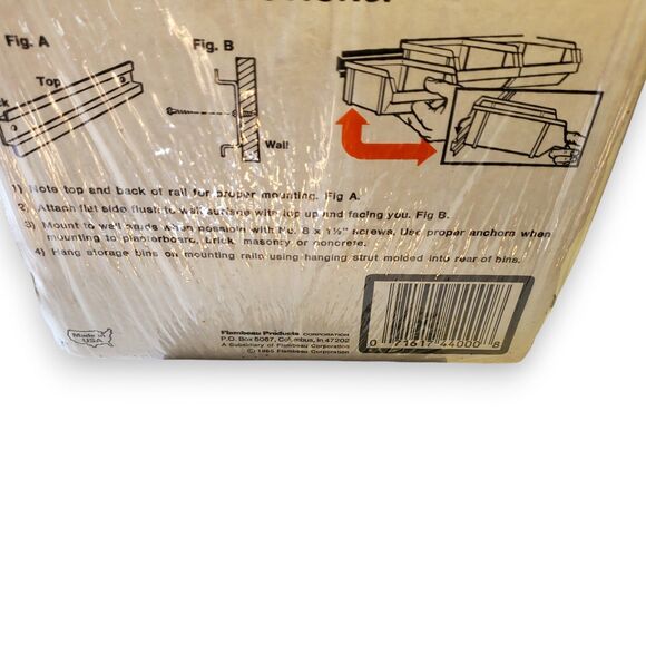 1985 Flambeau Stackable Storage Bins (4-Pack) Model 44000 Sealed, Mountable NOS - Picture 8 of 14